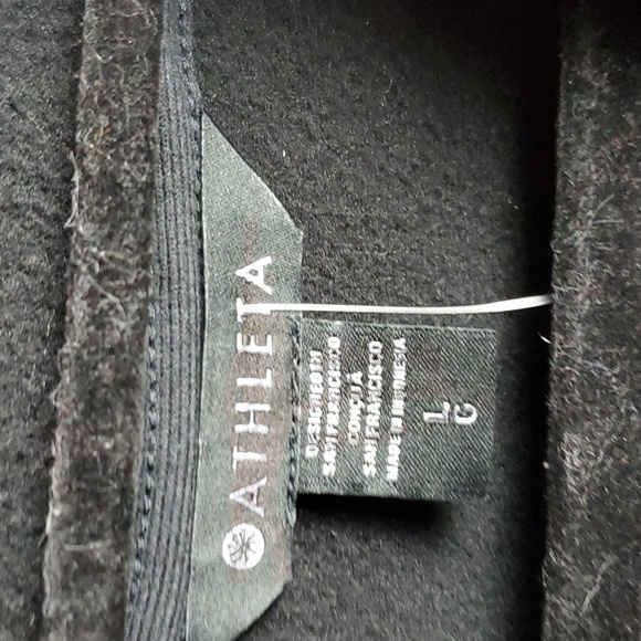 Athleta Cozy Sherpa Snap Sweatshirt in Black NWOT - Picture 4 of 11